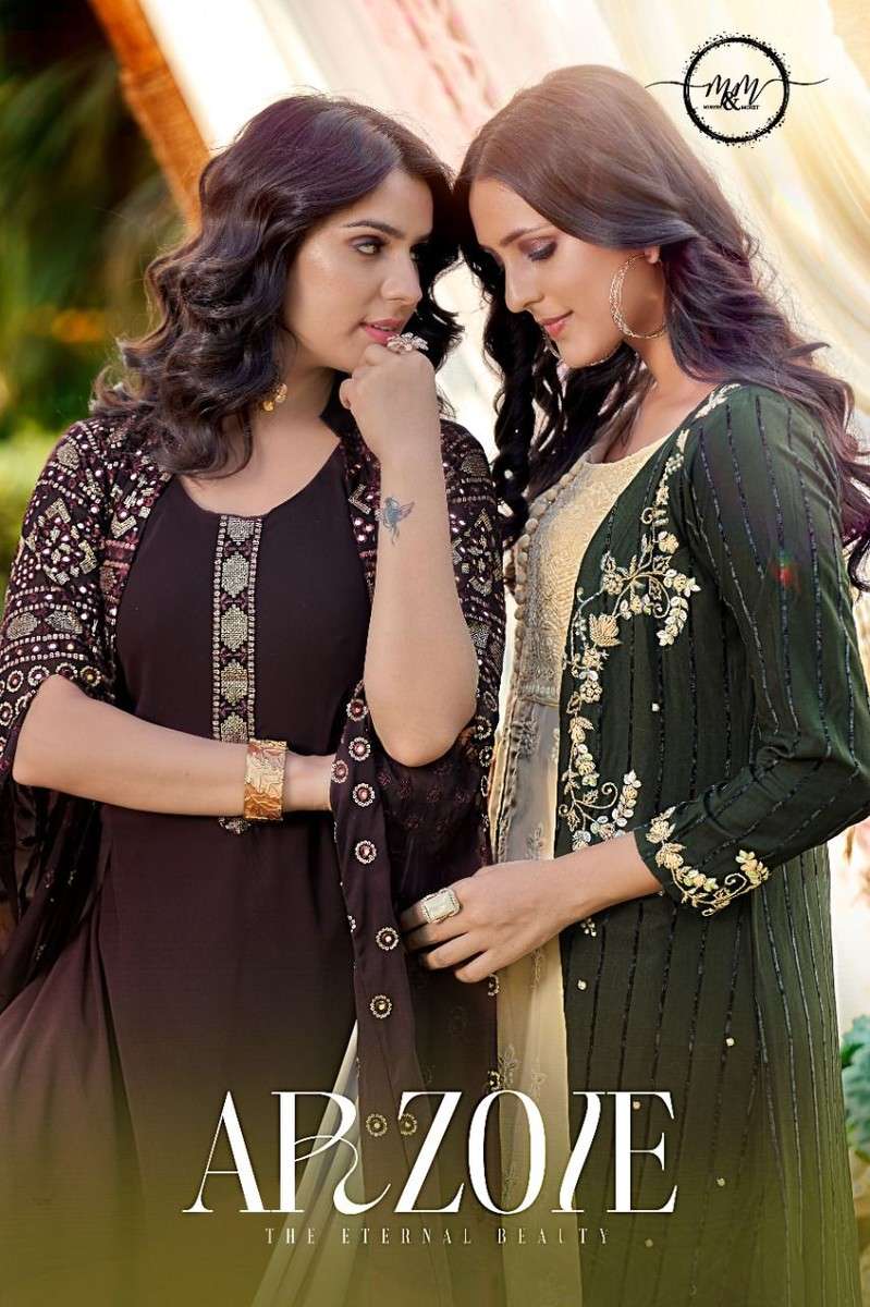 M&m-Arzoie-Georgette-Hand Work-Kurti-Pant-Jacket-Poster